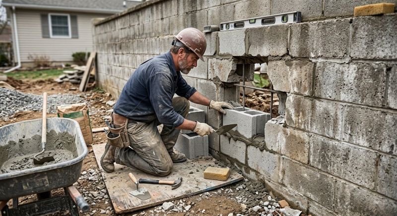Block Wall Repair in Bethpage, TN