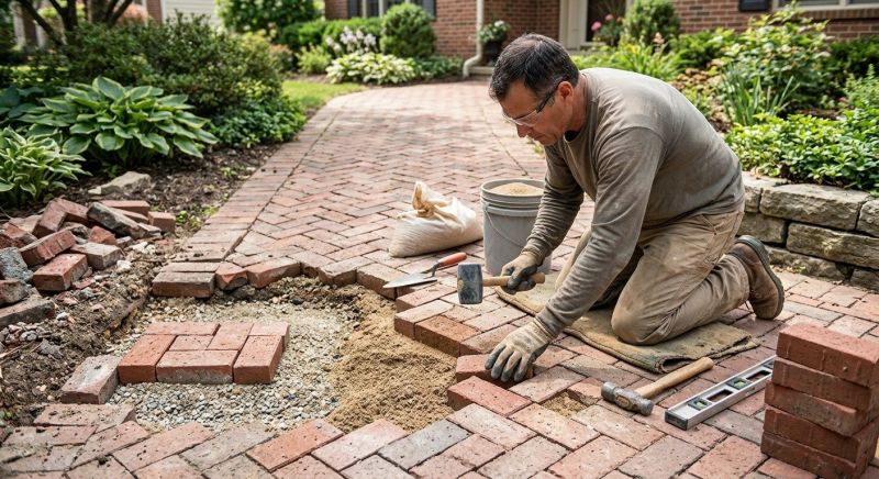 Brick Pathway Repair in Mount Juliet, TN