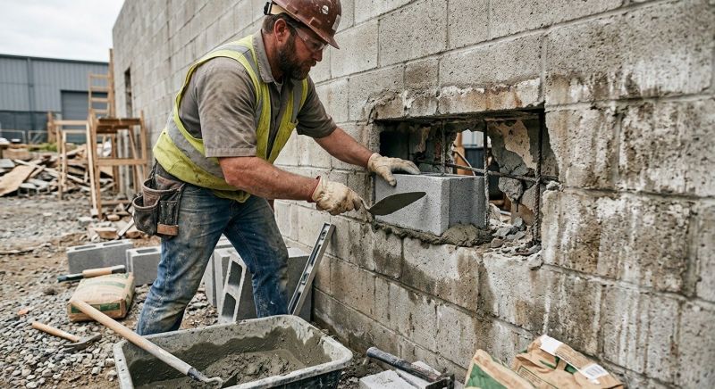 Cinder Block Wall Repair in Joelton, TN