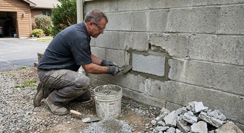 Cinder Block Wall Repair in Watertown, TN